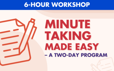 Minute Taking Made Easy – Two Day ONLINE LIVE Workshop